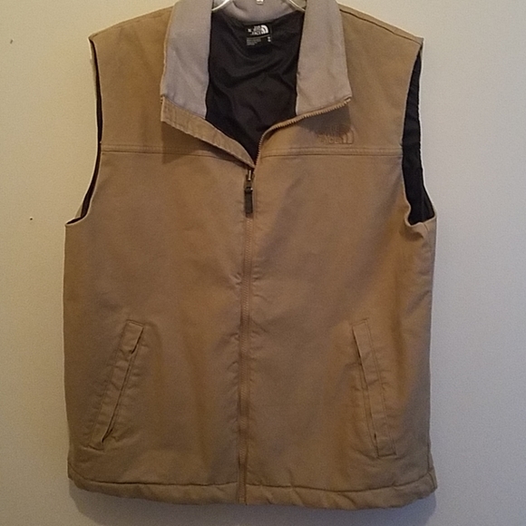 north face canvas vest